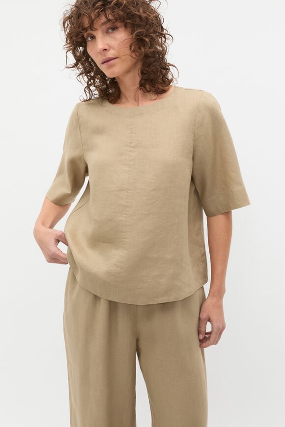 Core Linen Tee  Rye Core Linen Tee  Rye  hi-res