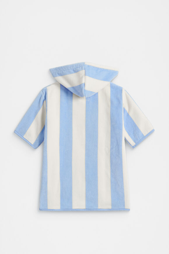 Mini Swim Zip Poncho  Luna Blue Stripe  hi-res