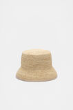 Trim Detail Raffia Bucket Hat  Iced Latte  hi-res