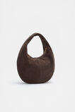 Leather Hobo Shoulder Bag  Chocolate  hi-res