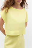 Linen Boxy Shell Top  Lemongrass Linen Boxy Shell Top  Lemongrass  hi-res