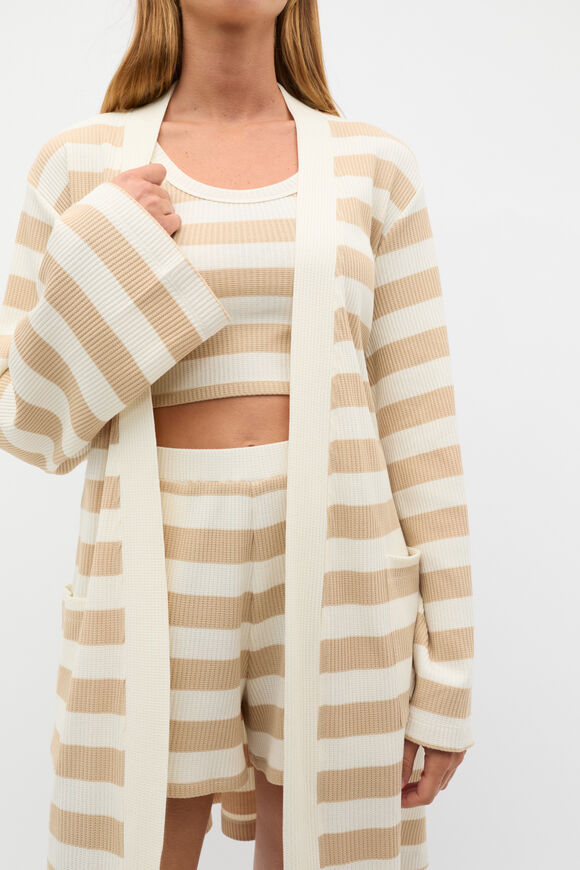 Stripe Robe  Ecru Stripe Robe  Ecru  hi-res
