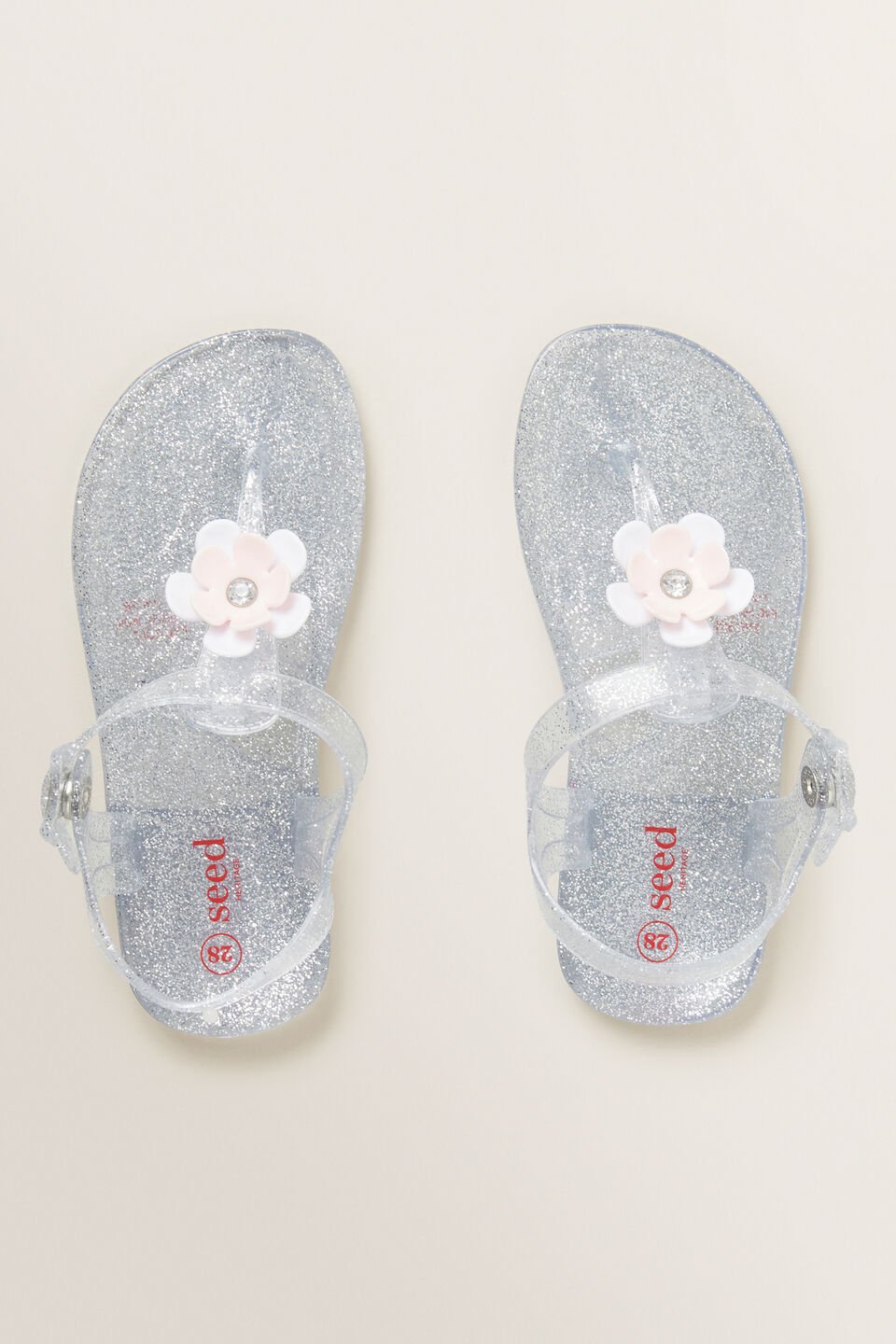 Silver Jelly Sandals  