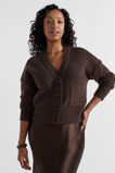 Merino Wool Pocket Cardigan  Dark Espresso  hi-res