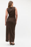 Textured Gathered Maxi Dress  Dark Espresso  hi-res