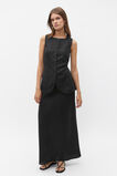 Linen Vest Top  Black  hi-res
