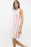 Crochet Crew Neck Mini Dress  Strawberry Red Stripe  hi-res