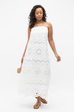 Scallop Broderie Strapless Midi Dress  Whisper White  hi-res