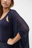 Open Crochet Knit Poncho  Midnight Sky  hi-res