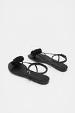 Ava Crochet Flower Sandal  Black  hi-res