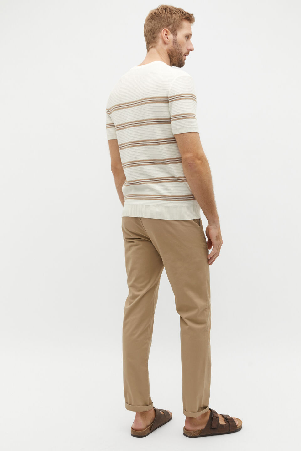 Stripe Knit Tee  Ivory Stripe