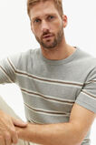 Stripe Knit Tee  Silver Marle Stripe  hi-res