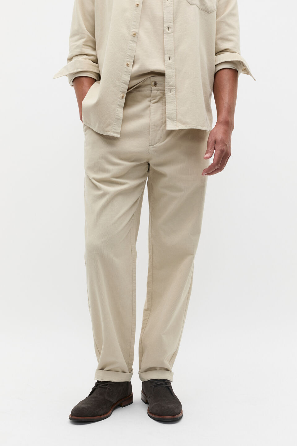 Classic Fit Cord Pant  Cool Stone