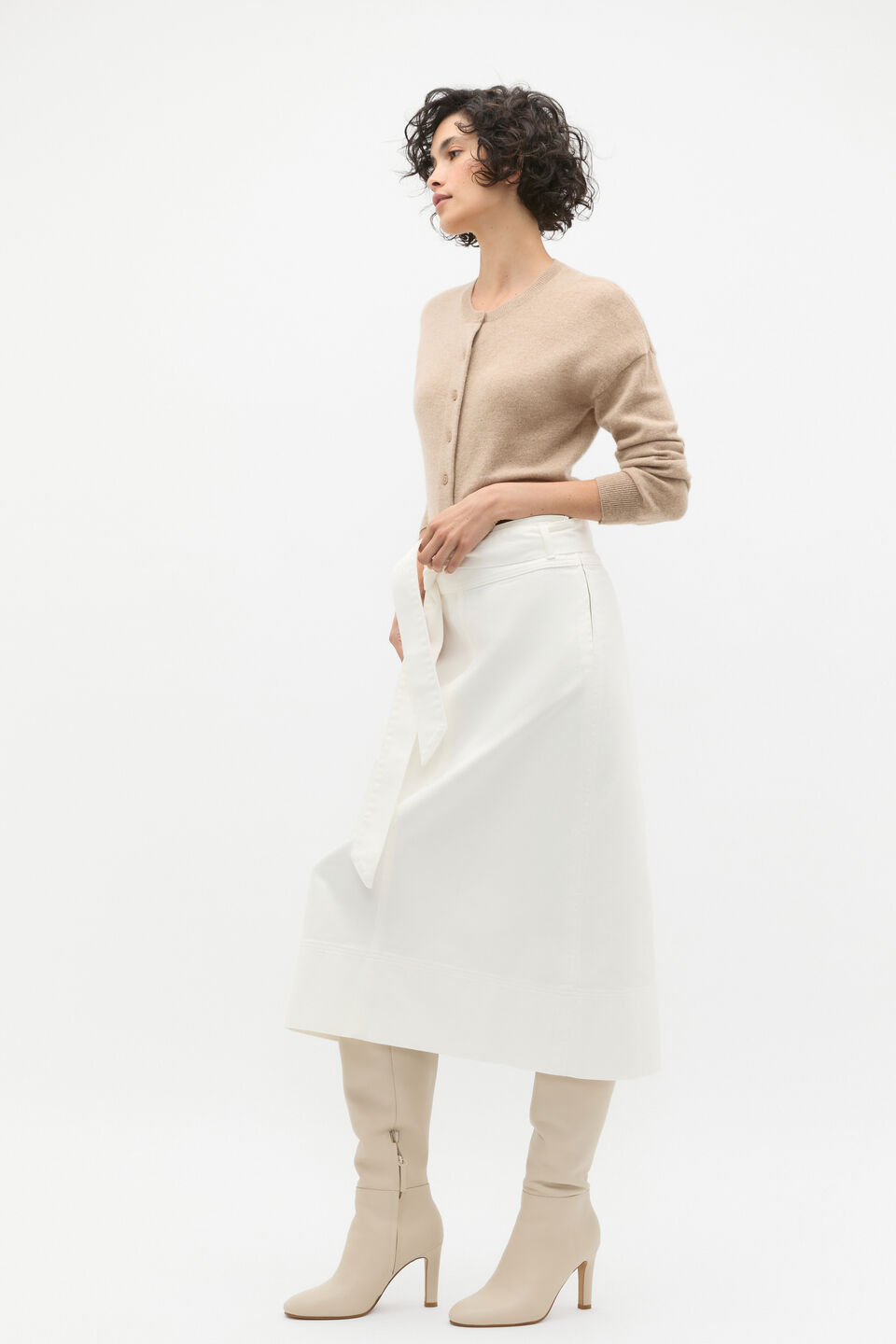 Cashmere Button Knit Cardigan  Cookie Marle