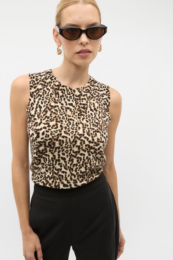Leopard Print Vest  Animal Print  hi-res