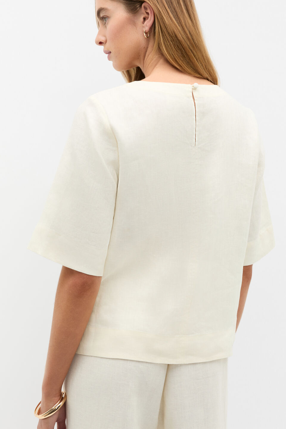 Core Linen Tee  Buttercream