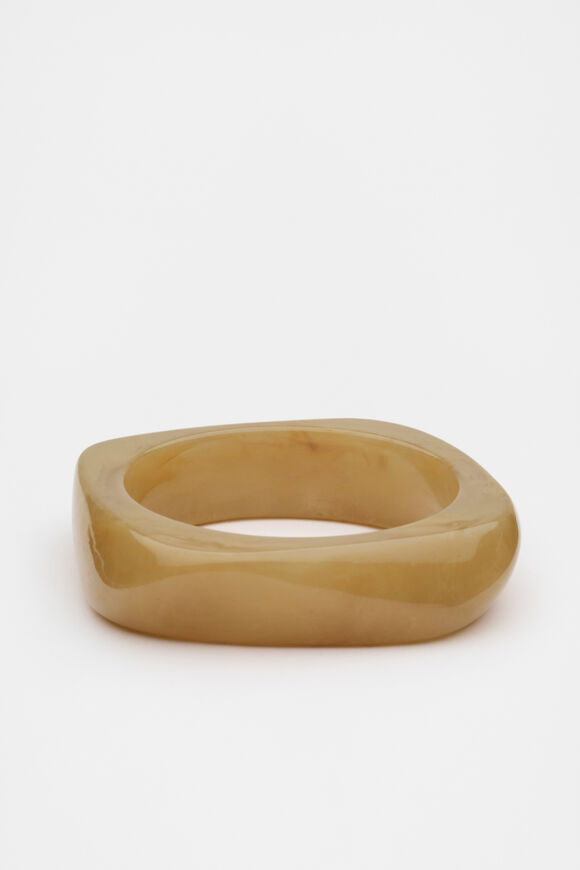Rounded Resin Bangle  Iced Latte  hi-res