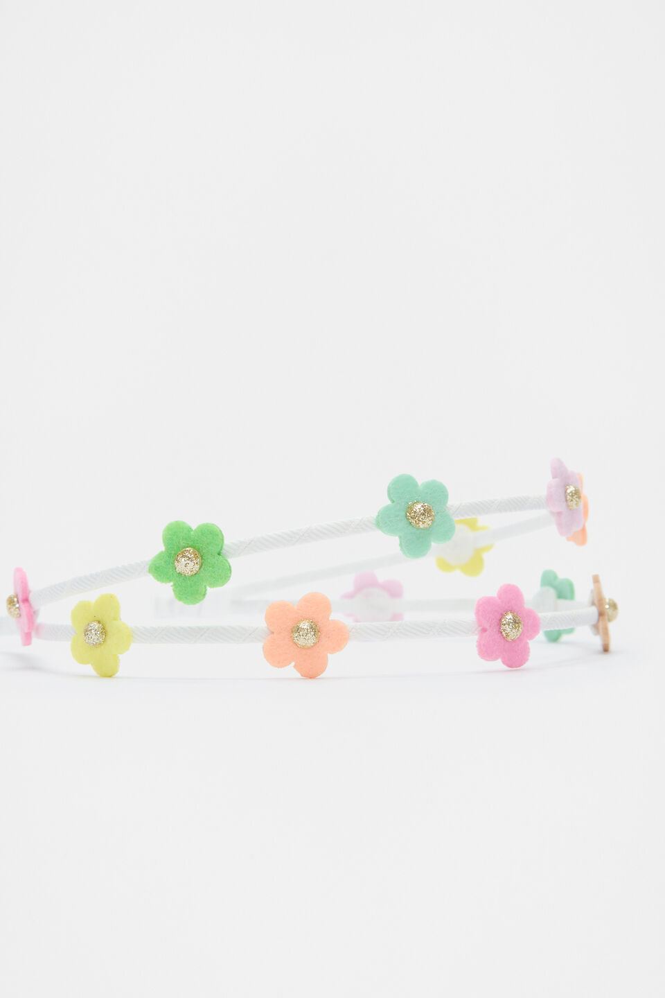 Felt Flower Double Headband  Multi