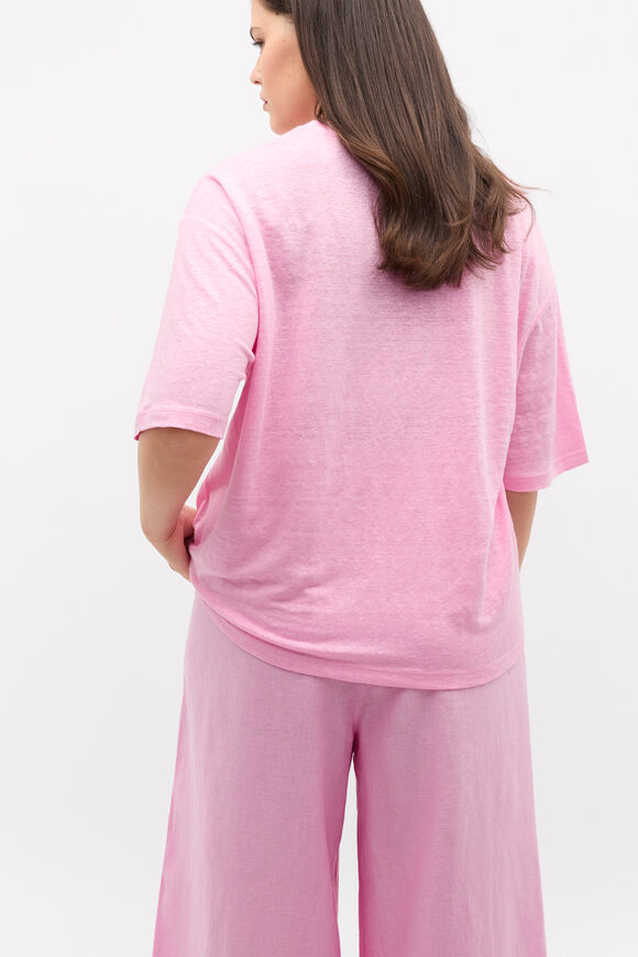 Linen Relaxed Tee  Fairy Floss  hi-res
