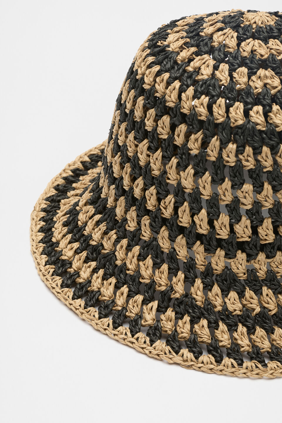 Two Tone Bucket Hat  Black