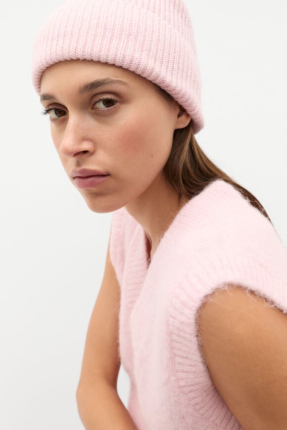 Rib Knit Beanie  Rose Petal Marle  hi-res