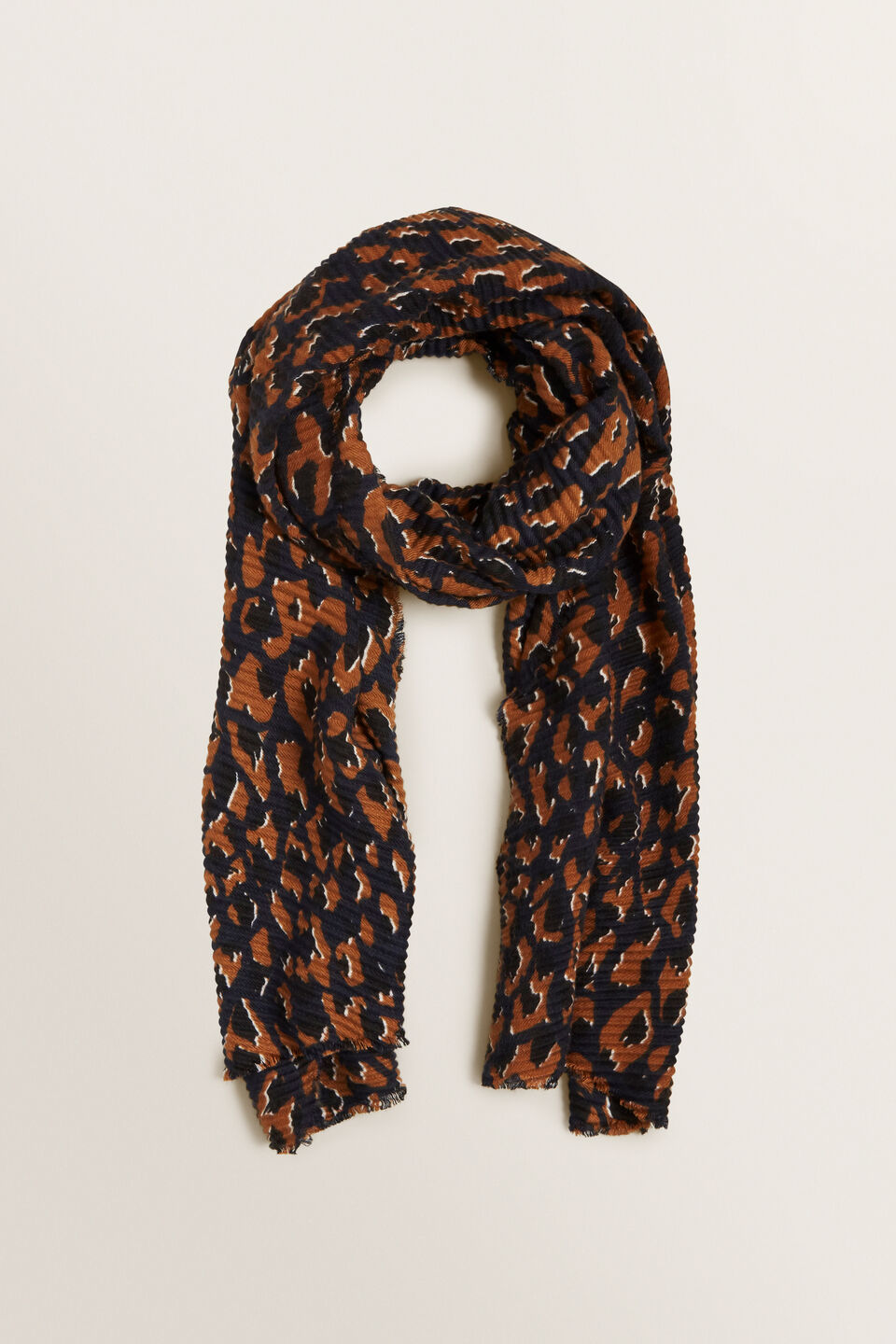 Pleated Ocelot Scarf  