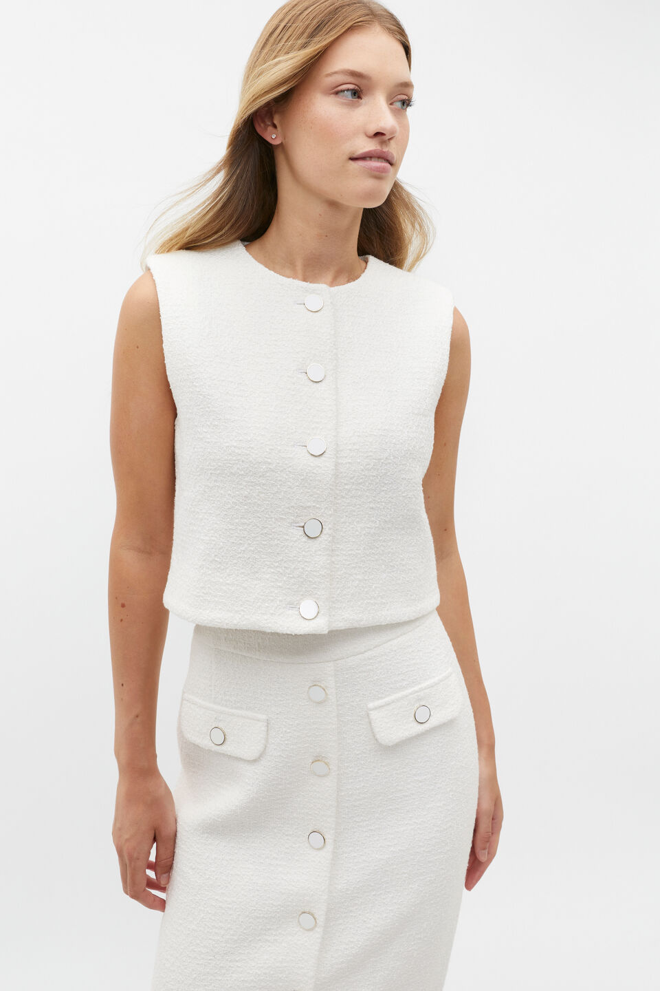 Boucle Vest  Cloud Cream