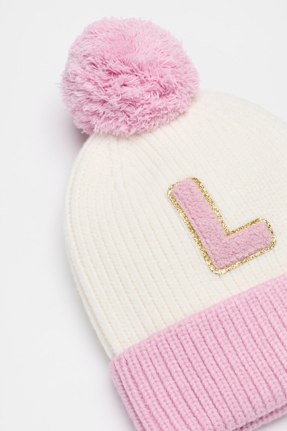 Colourblock Initial Beanie  L