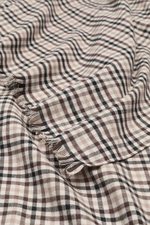 Multi Check Scarf  Dark Espresso  hi-res