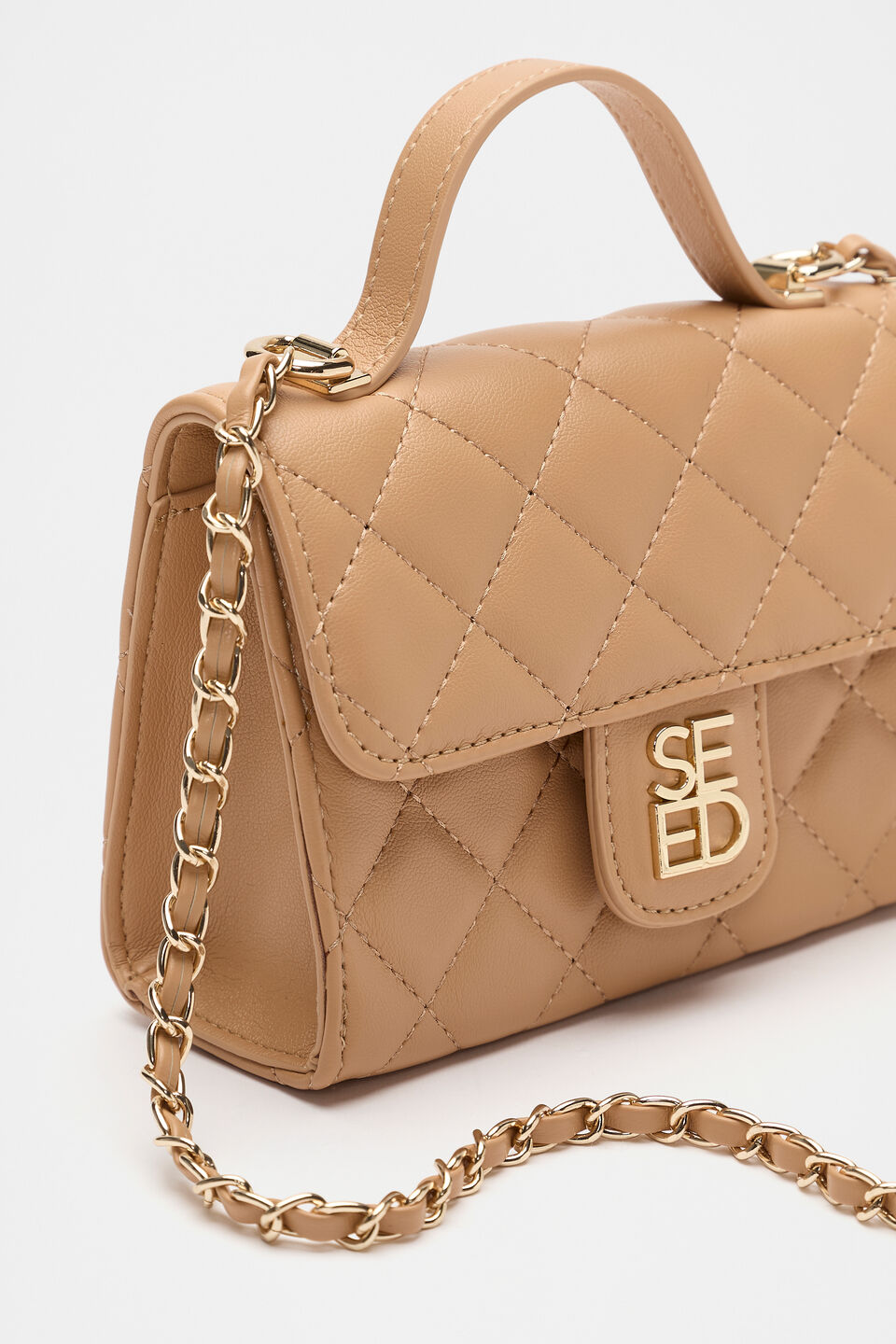 Quilted Top Handle  Salted Caramel