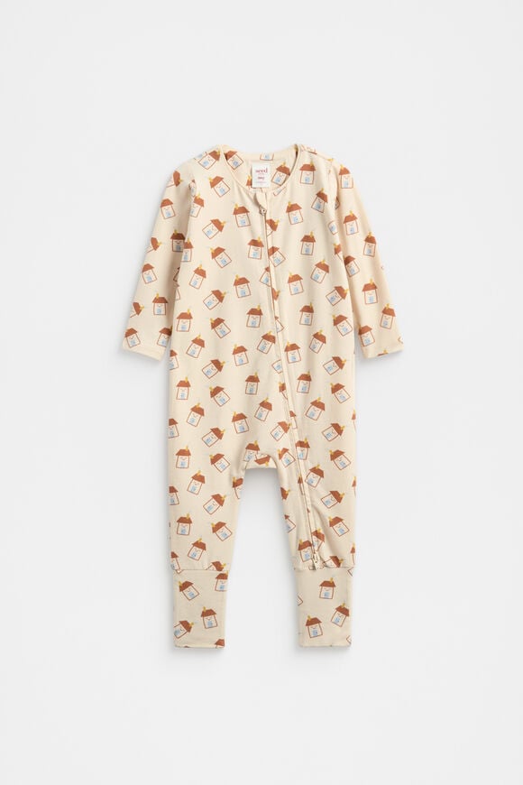 Happy House Zipsuit  Soft Cream  hi-res