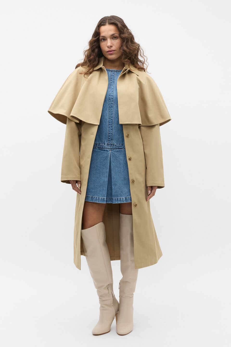 Twill Cape Jacket  Cashew