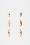 Textured Huggie Ear Pack  Gold  hi-res