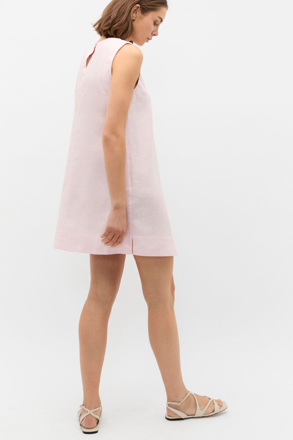 Linen A Line Mini Dress  Primrose