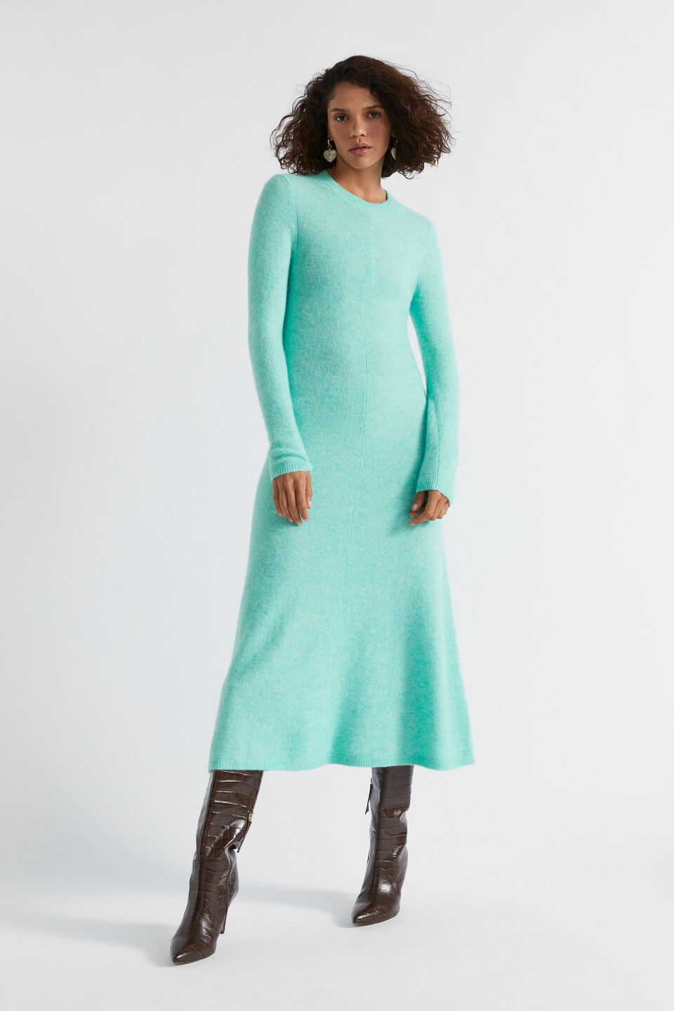 Seam Front Knit Dress  Opal Marle