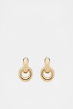 Round Drop Hoop  Gold  hi-res