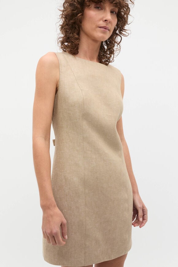 Linen Structured Shift Dress  Rye Crossdye  hi-res