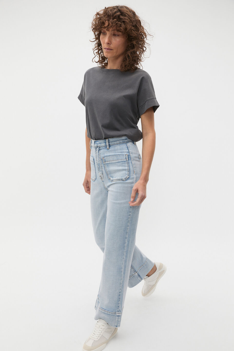 Core Longline Tee  Charcoal Wash