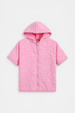 Mini Terry Zip Poncho  Candy Pink  hi-res