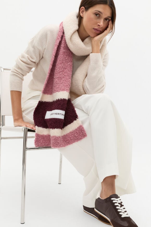 Colour Block Scarf  Mauve  hi-res