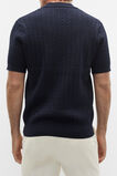 Heritage Cable Knit Trophy Polo  Twilight Blue  hi-res