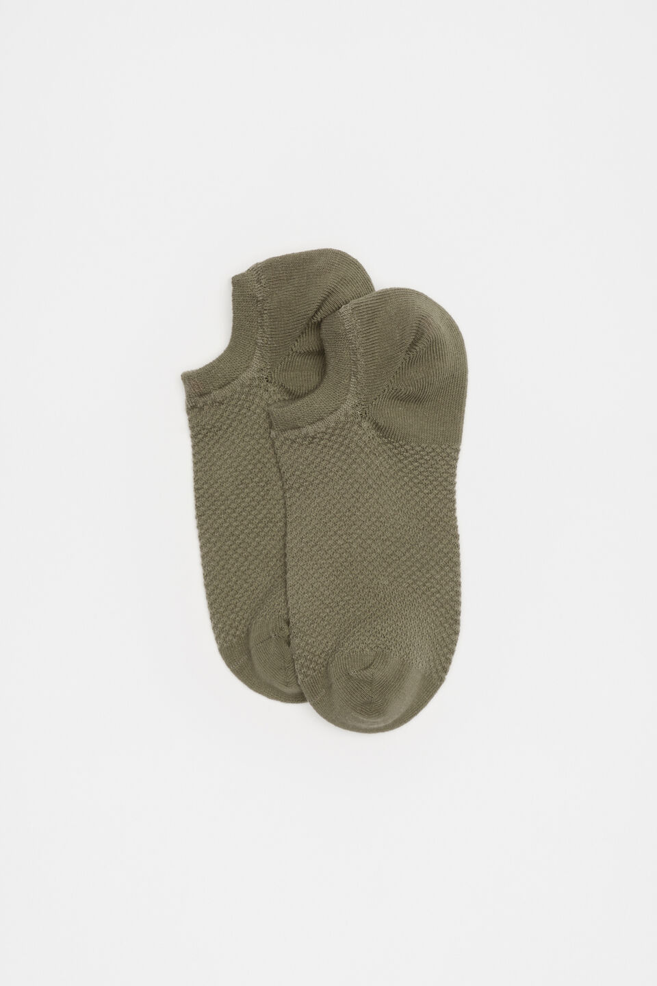 Mini Waffle Sneaker Sock  Olive Leaf