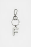 Silver Initials Keyring  F  hi-res