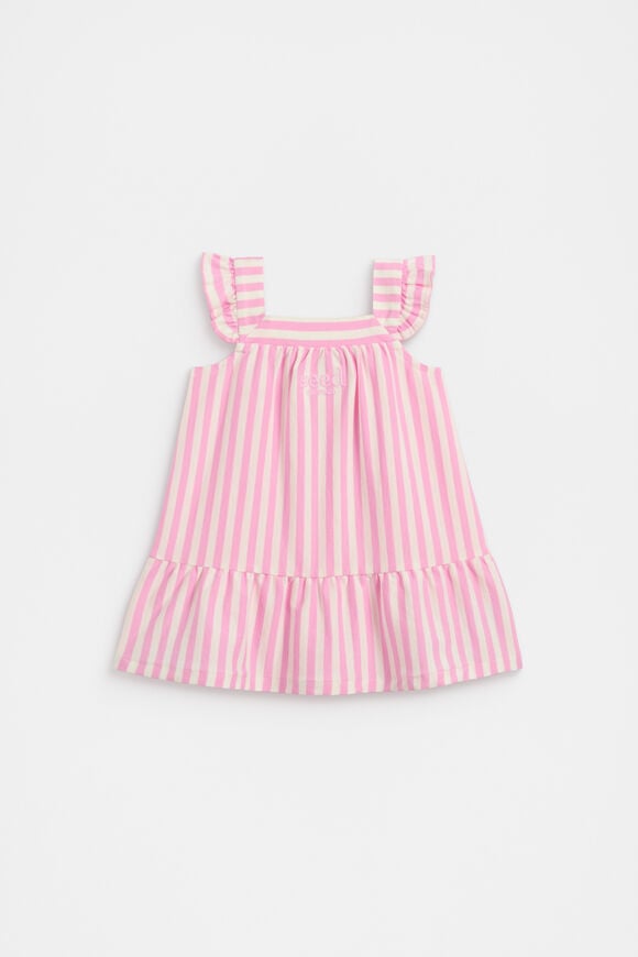 Stripe Logo Dress  Candy Pink  hi-res