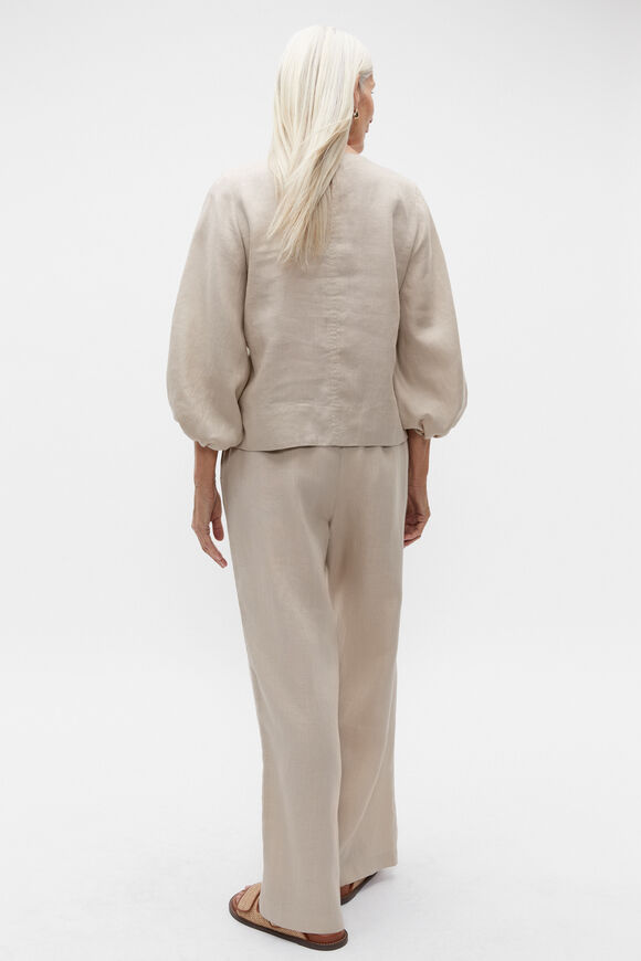 Core Linen Balloon Sleeve Top  Cool Sand  hi-res