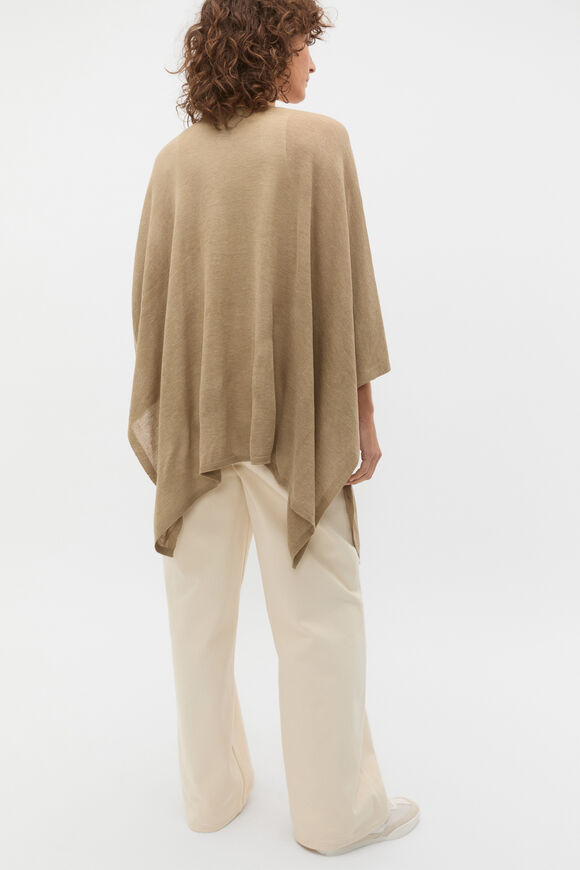 Fine Knit Poncho  Rye  hi-res