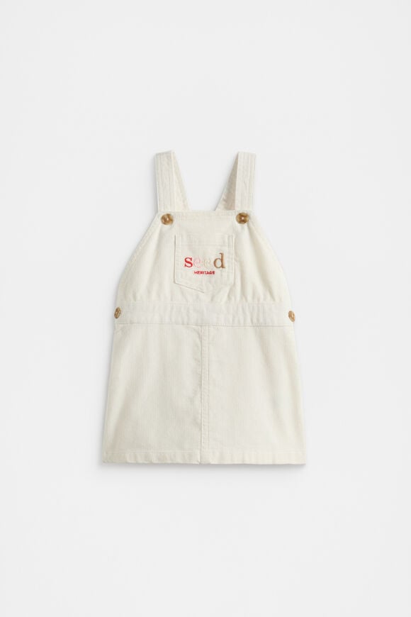 Cord Logo Pinafore  Classic Cream  hi-res