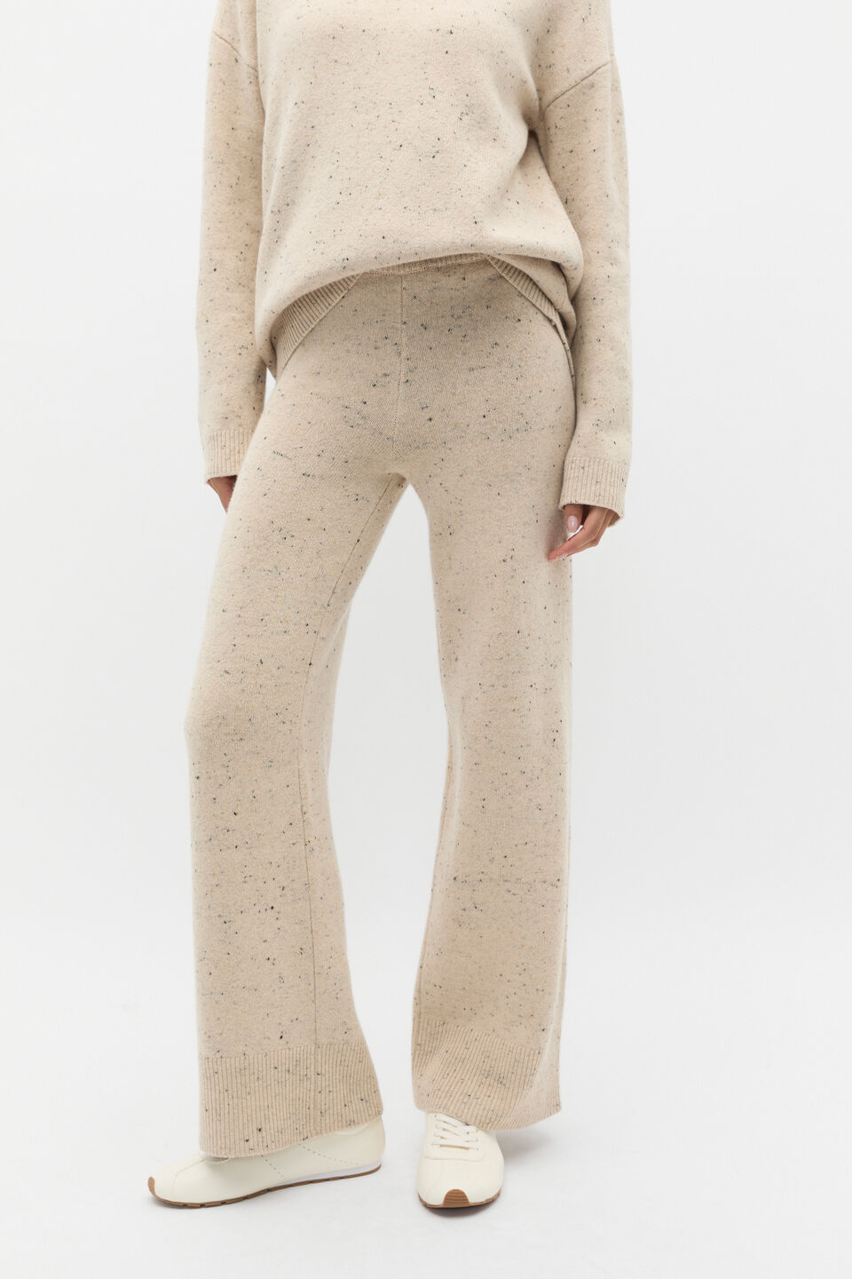 Fleck Knit Pant  Latte Fleck