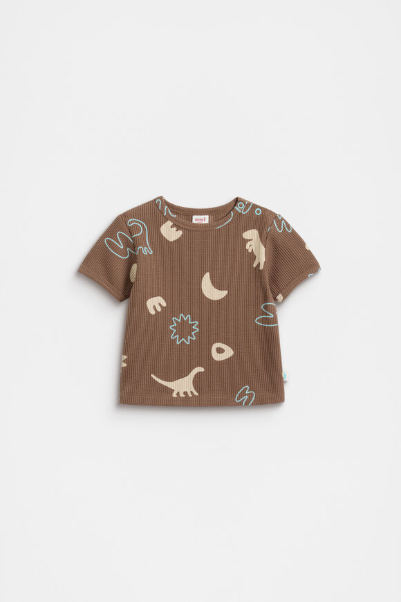 Dino Waffle Tee  Cocoa  hi-res