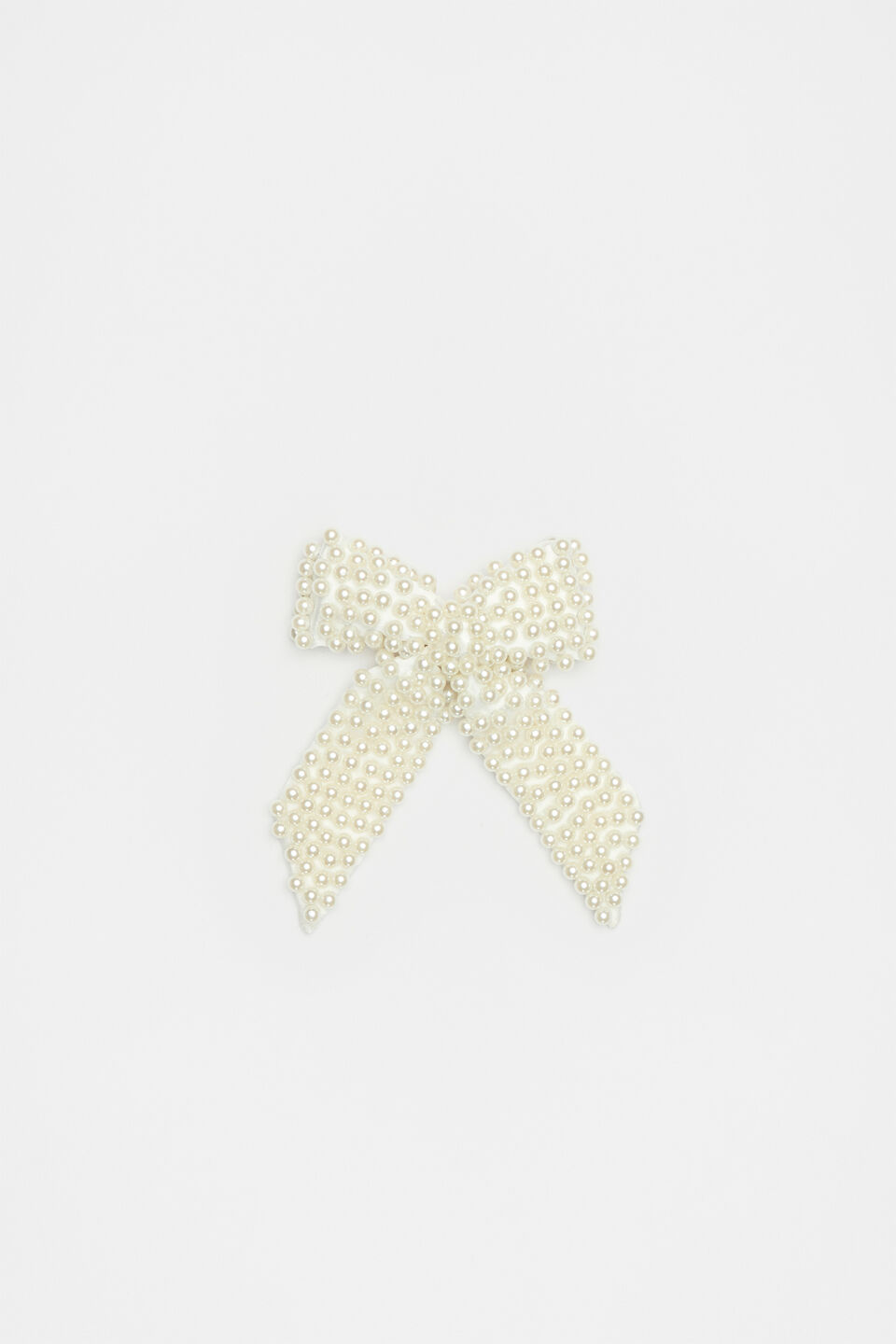 Large Pearl Bow Duck Clip  Pearl